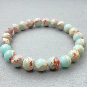 Sea Sediment Jasper Bracelet, Beaded Bracelet, Gift for Her